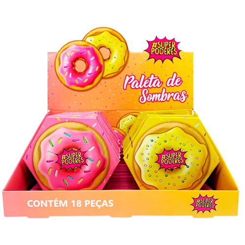 Paleta de Sombras Donuts Super Poderes SP101 - Box c/ 18 unid