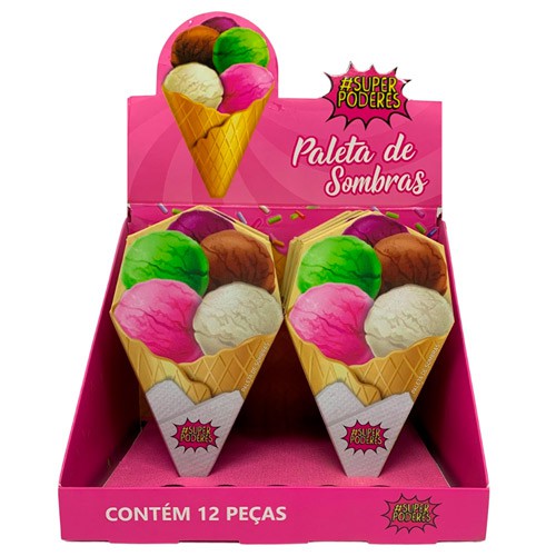 Paleta de Sombras Sorvete Super Poderes SP102 - Box c/ 12 unid