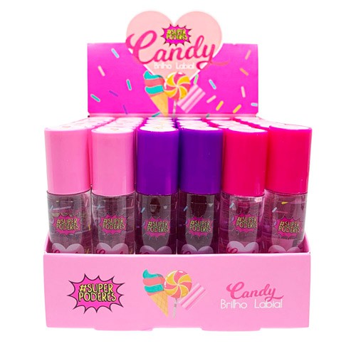 Brilho Labial Candy Super Poderes SP400 - Box c/ 36 unid