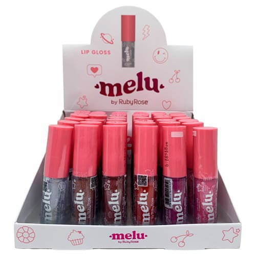 Lip Gloss Melu Ruby Rose RR-7200 - Box c/ 36 unid