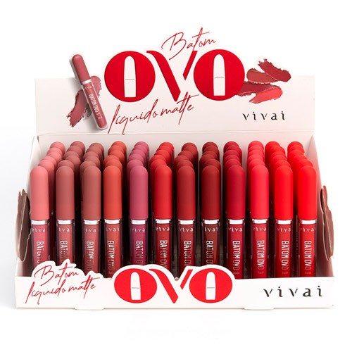 Batom Líquido Matte Ovo Vivai 3089.4.1 - Box c/ 72 unid