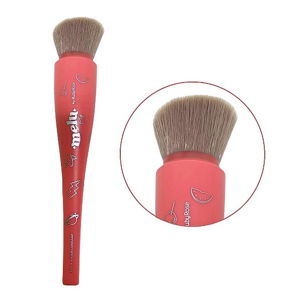 Pincel para Base Kabuki Angular LF30 Melu Ruby Rose RR-518