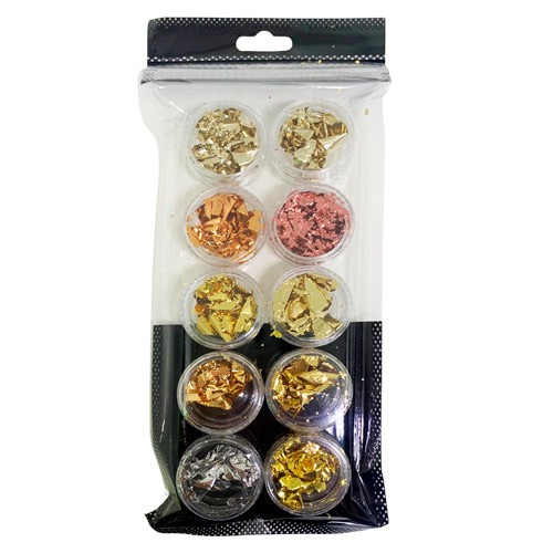 Enfeite Para Unhas Folha de Ouro DF-GT007113-02-01