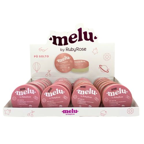 Pó Solto Melu Ruby Rose RR-852 - Box c/ 24 unid