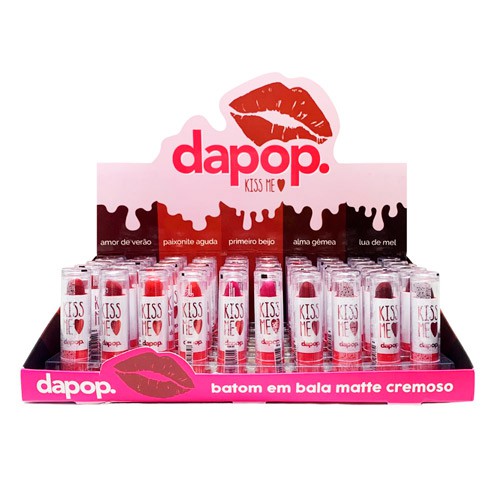 Batom Bastão Kiss Me Dapop DP2208 - Box c/ 50 unid