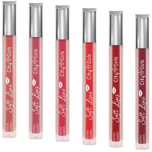 Batom Líquido Soft Lips City Girls CG279 - Kit c/ 06 unid