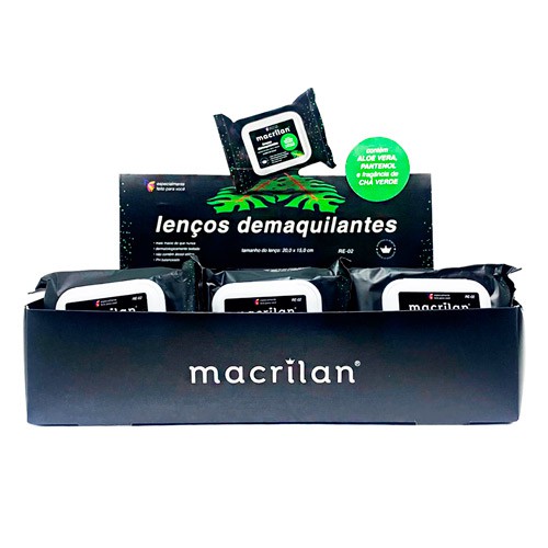 Lenço Demaquilante Macrilan RE-02 - Box c/ 12 unid