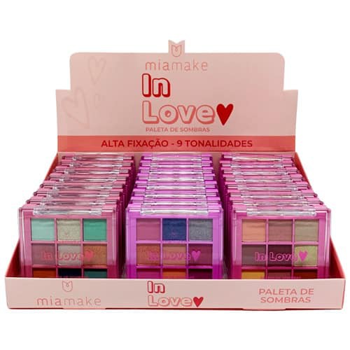 Paleta de Sombras In Love Mia Make 340 - Box c/ 24 unid