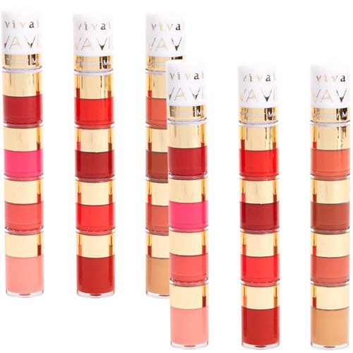 Batom Líquido Stick Matte Tower Viva Vida Vivai 3074.4.1 - Kit c/ 06 unid