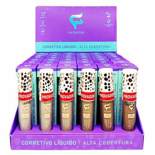 Corretivo Líquido Alta Cobertura Fashion Makeup - Box c/ 36 unid