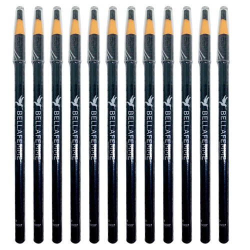 Lápis Dermatográfico Preto para Sobrancelhas Bella Femme BF10105 - Box c/ 12 unid