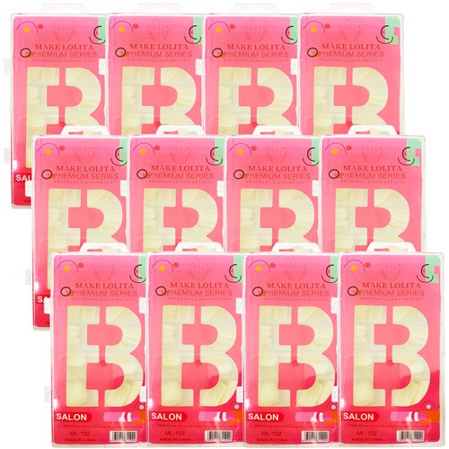 Unhas Postiças Curtas Make Lolita ML-102 - Pcte c/ 12 unid