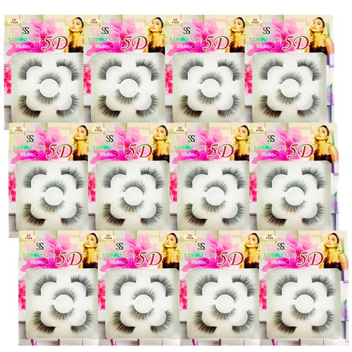 Cílios Postiços com 03 Pares 5D F004 Sabrina Sato SS-1745 - Box c/ 12 unid