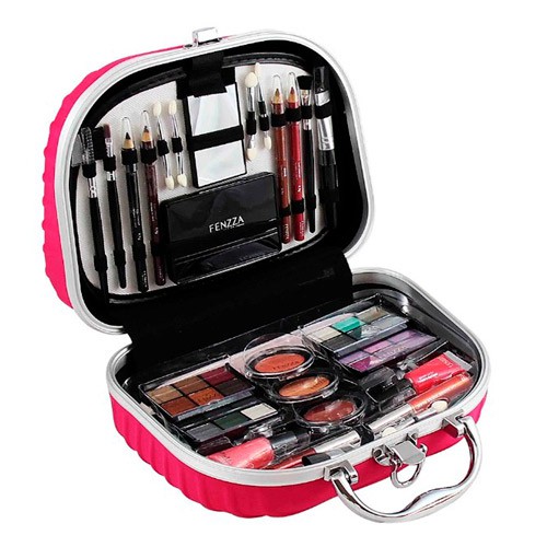 Maleta Rosê com Kit de Maquiagem Fenzza FZ60005