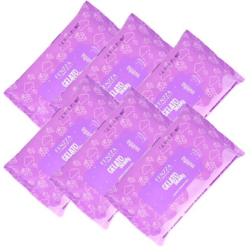 Lenço Umedecido para Limpeza Facial Uvinha Gelato Beauty Fenzza FZ50017 - Kit c/ 06 unid