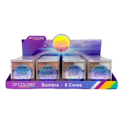 Paleta de Sombras Celestial SP Colors SP270 - Box c/ 24 unid