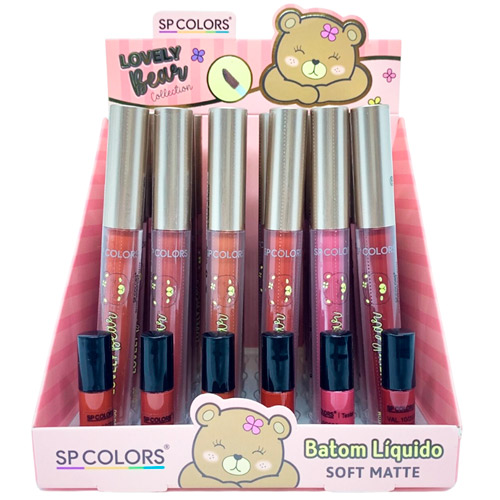 Batom Líquido Soft Matte Lovely Bear SP Colors SP277 - Box c/ 24 unid