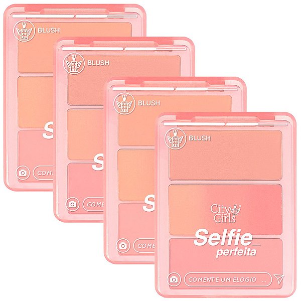 Trio de Blush Selfie Perfeita City Girls CG260 - Kit c/ 04 unid