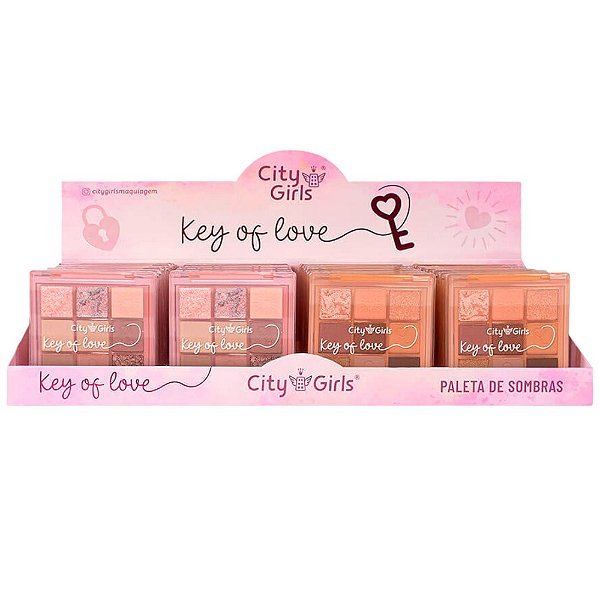 Paleta de Sombras Key Of Love City Girls CG288 - Box c/ 24 unid