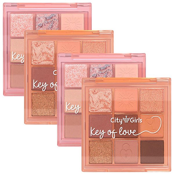 Paleta de Sombras Key Of Love City Girls CG288 - Kit c/ 04 unid