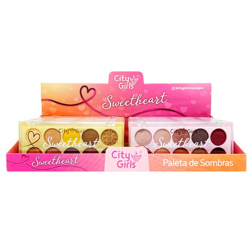 Paleta de Sombras Sweetheart City Girls CG296 - Box c/ 12 unid