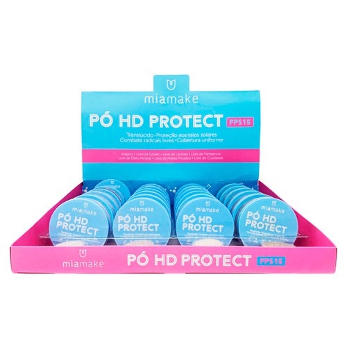 Pó Solto HD Protect FPS 15 Cores Médias Claras Mia Make 267 - Box c/ 24 unid