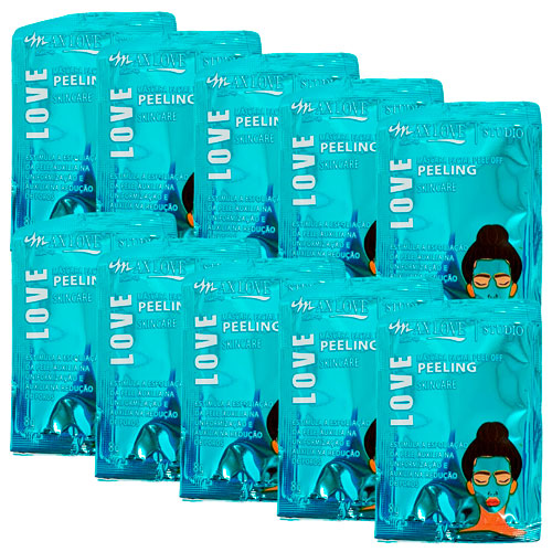 Máscara Facial Peel Off Peeling Max Love - Pcte c/ 10 unid