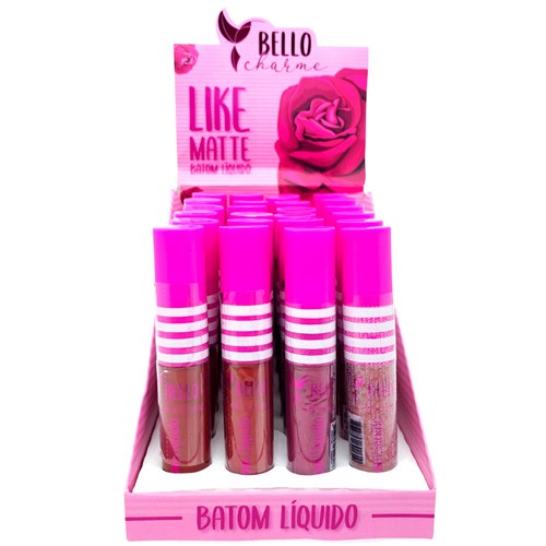 Batom Líquido Matte Like Bello Charme BC36 - Box c/ 24 unid