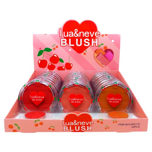 Blush Compacto Cereja Lua & Neve LN02172 - Box c/ 24 unid