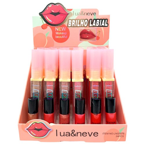 Brilho Labial Lua & Neve LN02075 - Box c/ 24 unid