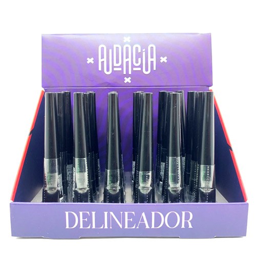 Delineador Líquido Preto Audácia - Box c/ 24 unid