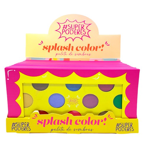 Paleta de Sombras Splash Color! Super Poderes SP101 - Box c/ 12 unid