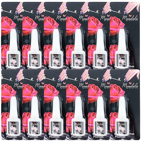 Cola para Unhas Postiças Mandala JS-300/JS-303 - Pcte c/ 12 unid