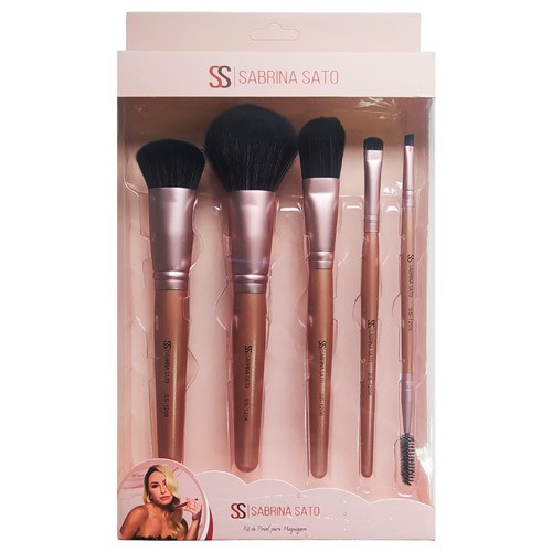 Kit de 05 Pincéis para Maquiagem Sabrina Sato SS-1206
