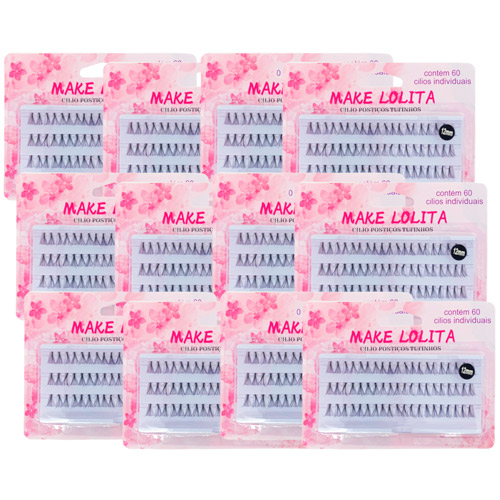 Cílios Postiços Tufo 12mm Make Lolita ML257 - Box c/ 12 unid