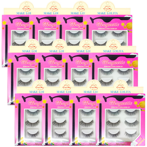 Kit de Cílios Postiços Magnético Make Lolita ML250 - Pcte c/ 12 unid