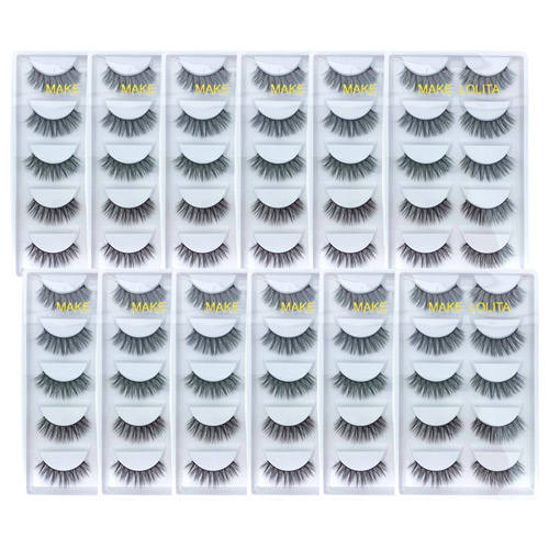 Cílios Postiços com 05 Pares Make Lolita ML222 - Pcte c/ 12 unid