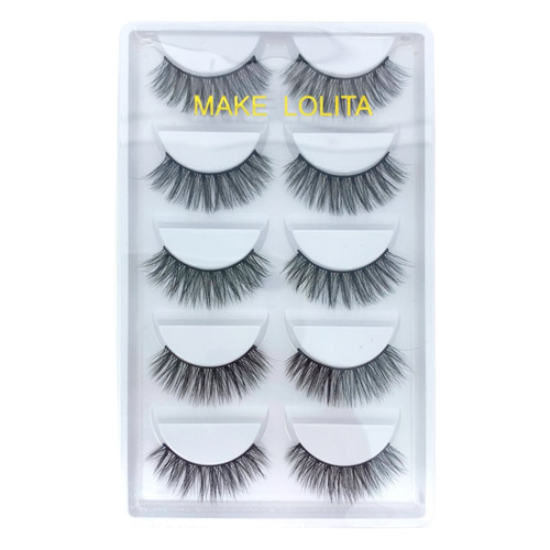 Cílios Postiços com 05 Pares Make Lolita ML222