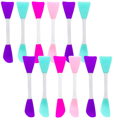 Pincel e Espátula de Silicone para Limpeza Facial EPT735 - Pcte c/ 12 unid