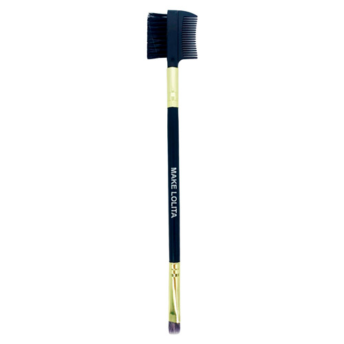 Pincel Duplo Chanfrado e Escova para Sobrancelhas Make Lolita ML831