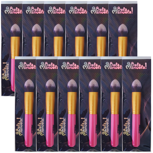 Pincel para Base e Corretivo Qbela Manuela! QBM813 - Pcte c/ 12 unid