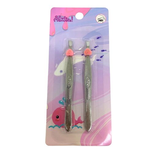 Kit com 02 Pinças para Sobrancelha Qbela Manuela! QBM00926