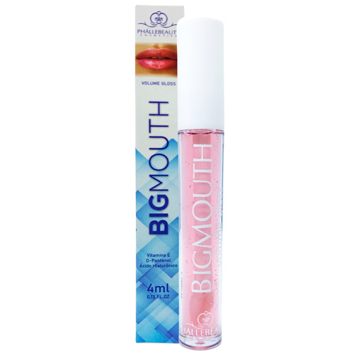 Gloss para Volume Labial Big Mouth Rosa Phállebeauty PH007