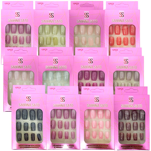 Unhas Postiças Autocolante Sabrina Sato SS-2502 - Pcte c/ 12 unid