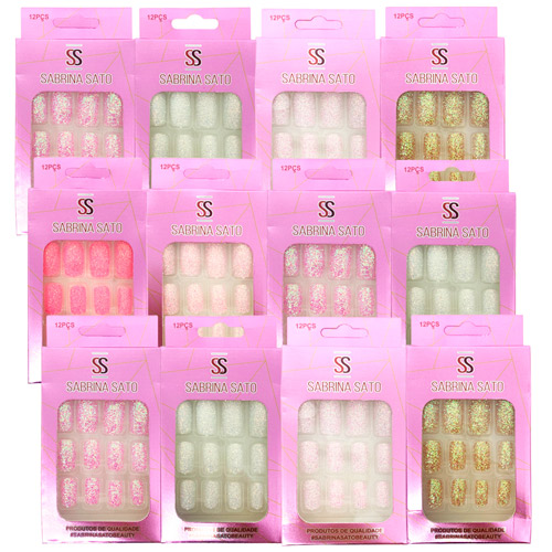 Unhas Postiças Autocolante Sabrina Sato SS-2516 - Pcte c/ 12 unid