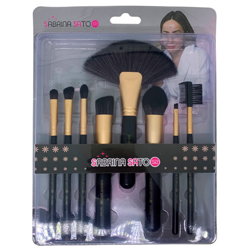 Kit com 08 Pincéis para Maquiagem Sabrina Sato SS-295