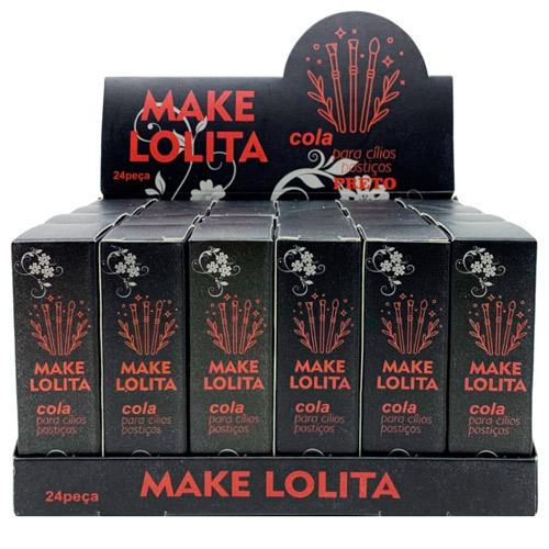 Cola para Cílios Postiços Preta Make Lolita ML602 - Box c/ 24 unid