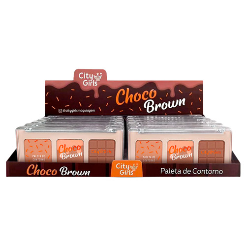 Paleta de Contorno Choco Brown City Girls CG287 - Box c/ 12 unid