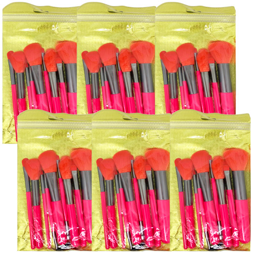 Kit com 10 Pincéis para Maquiagem WL-192-5 - Kit c/ 06 unid