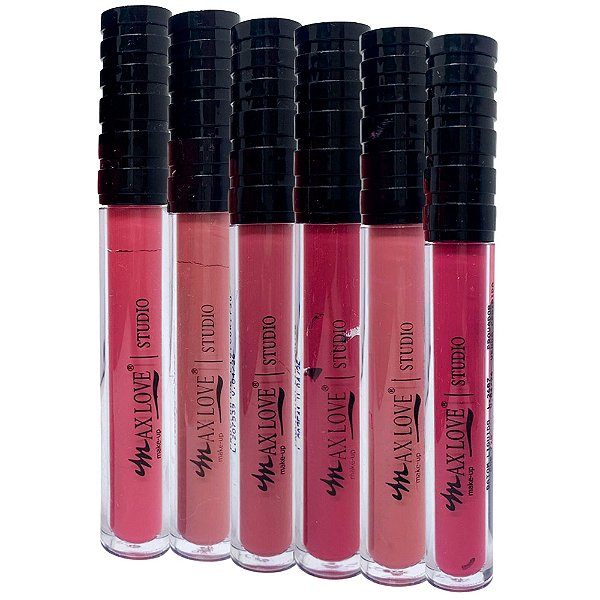 Batom Líquido 24 Horas Confort + Hidratação Max Love - Kit c/ 06 unid